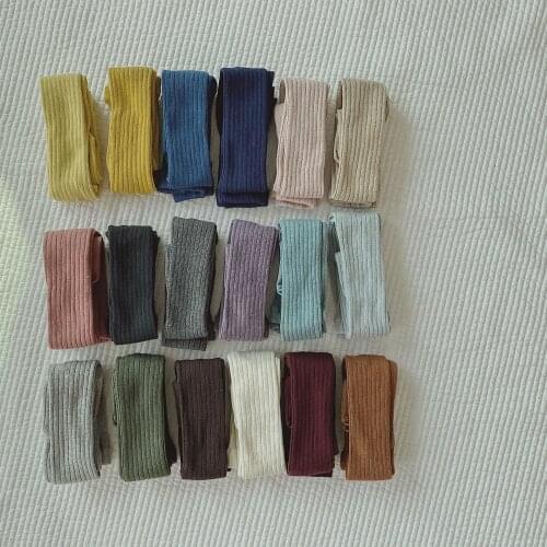 Cotton Colored Tights For Children Toddler Girsl Boys White Black Knit Pantyhose Kids Socks Newborn Infant Baby Warm Stockings