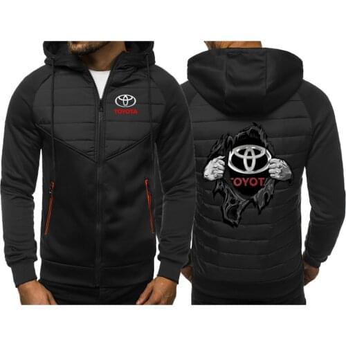 Toyota Print Winter Warm Jacket Mens Thick Warm Hooded Jacket Slim Casual Mens Jacket Thick Coat Comfortable Jacket Hoodies