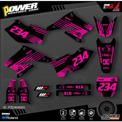 PowerZone Custom Team Graphics Decals Stickers Kit For SUZUKI Decal 2004 2005 2006 RMZ 250 003