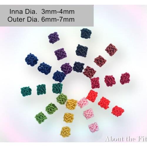 About the Fit 100Pcs Adujsting Nylon Braided Spacer Block Ring Beading Clasp 100% Nylon Insert Bracelet Charms Loops Findings