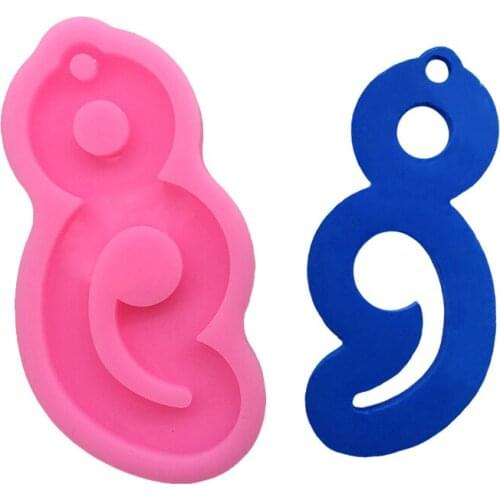 Comma Full Stop Silicone Sugarcraft Cupcake Baking Mold Keychains Mold Fondant Cake Decorating Tools
