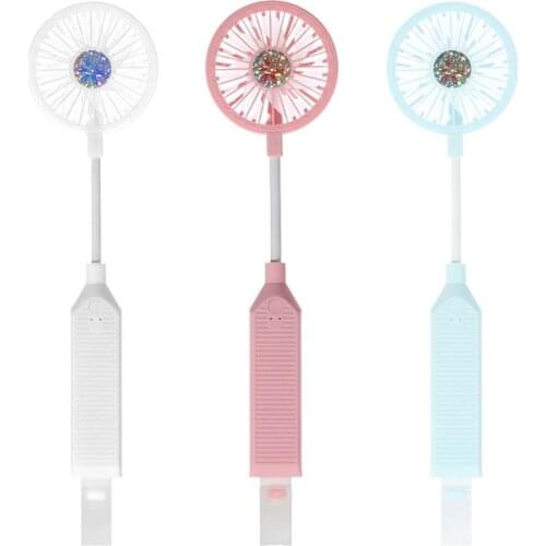 Portable Hanging Neck Fan Detachable Three-Speed Charging Fan USB Handheld Silent Charging Fan For Outdoor Mountain