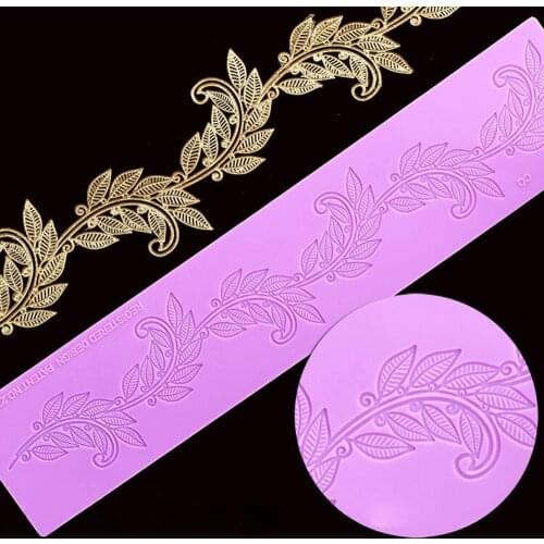 Sugar lace leaves mold high quality double sugar cup cake decoration pad