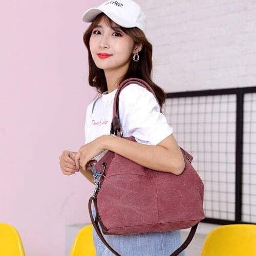 Luxury Designer Crossbody Handbag Female Vintage Large Capacity Messenger Bags For Women New Fashion Canvas Shoulder Bag Women
