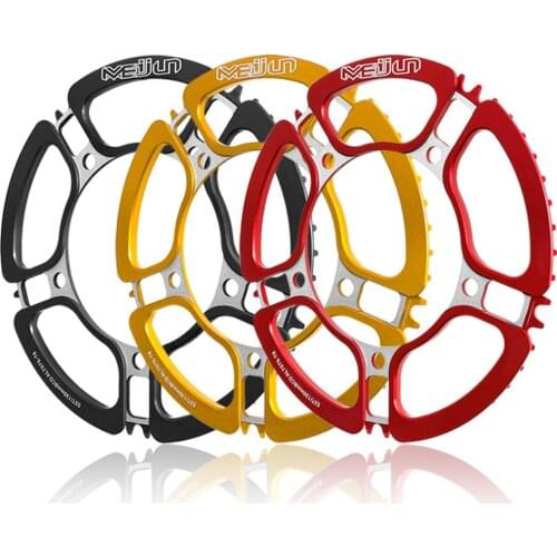 Bicycle Chainwheel 45T 47T 53T Single-speed Crankset Aluminum Alloy Hollow Crankset Bicycle Bike Tooth Plate 130mm BCD oval dish