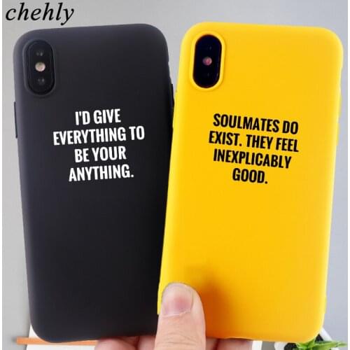 Funny Words Phone Case for IPhone 6s 7 8 11 Plus Pro X XS MAX XR Personality Cases Soft Silicone Fitted TPU Accessories Covers
