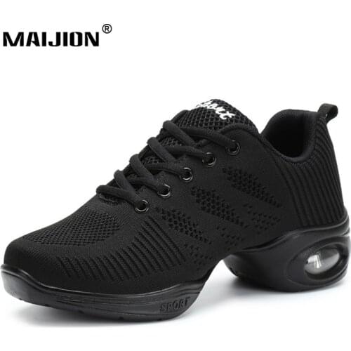 New Jazz Shoes Women Breathable Dance Sneakers Girl Woven Mesh Fitness Footwear Soft Sole Modern Dance Sports Hip Hop