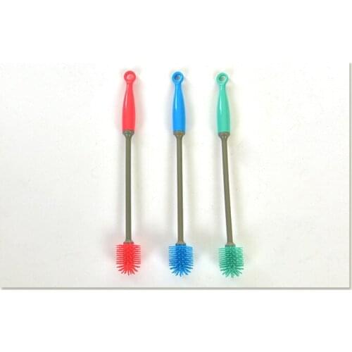 1PC Baby Bottle Brushes Cleaning Cup Brush For Nipple Spout Tube Kids Feeding TPR Cleaning Brush Coffee Tea Cup Brush XB 077