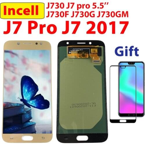 100% Test Work Well Incell LCD Display For Samsung Galaxy J7 2017 J7 Pro Touch Screen LCD Digitizer Display