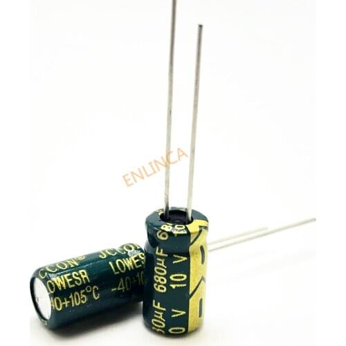 10v 680UF 6*12 high frequency low impedance aluminum electrolytic capacitor 680uf 10v 20
