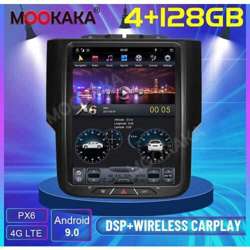 128GB Tesla Screen For Dodge RAM 1500 2500 3500 Android 9.0 Multimedia Player Car Radio Video GPS Navigation Autoradio Stereo