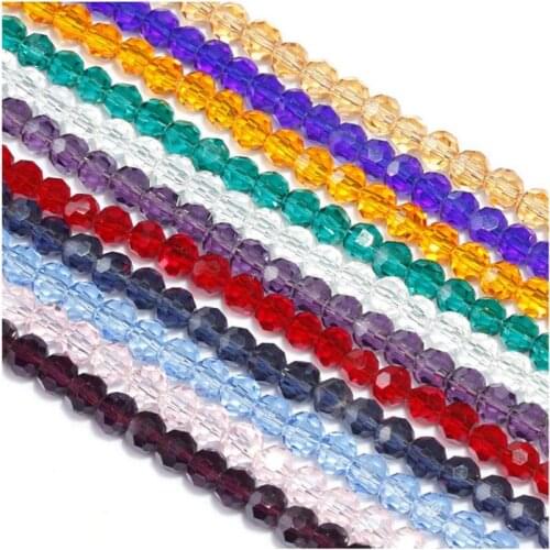 13 Colors for Choosing Wholesale 8mm 50pcs Faceted Earth Crystal Glass Loose Beads For Loom Band Bracelet CR-07B
