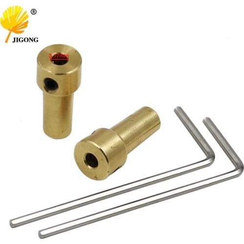 2sets Brass 3.17mm Electric Motor Shaft Mini Chuck Shaft Coupling Motor Connector Rod For 0.3~4mm Jt0 Electric Dirll Chuck Clamp