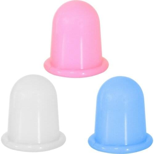 3pcs Natural Silicone Massage Cup Suitable For Body Face Neck Eye Massage Vacuum Tank For Body And Facial Care Beauty Tool