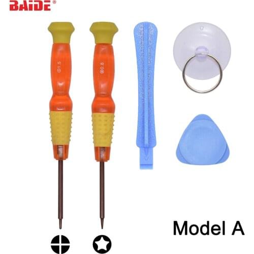 5 in 1 Red Magnetic Screw Driver 126mm S2 Steel Screwdriver Lite Tools Set for iPhone 4 5 6 DIY Repair Tool Kit 100set/lot