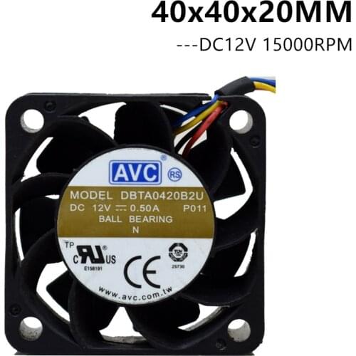 SANYO 9GA0412P6F004 40mm 4020 4cm server inverter computer cpu axial blower DC 12v 0.08A cooling fans 4PIN PWM 5PCS