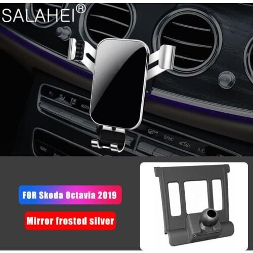 Car Air Vent Mount Phone Holder Mobile Phone Stable Cradle Smart Phone Stand For Skoda Octavia 2019 For Smartphone Xiaomi