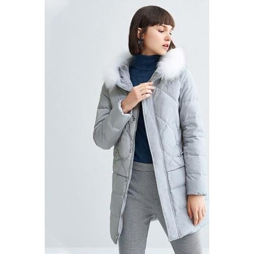 White duck jacket, winter women down coat, veste femme warm parka hooded padded jacket g1180081 yy1450
