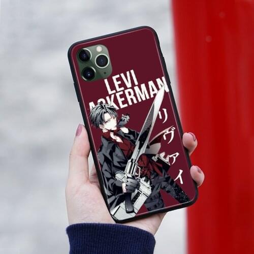 Levi Akerman anime Phone case cover shell For iPhone SE 6s 7 8 Plus X XR XS 11 Pro Max Samsung S Note 8 9 10 20 Plus ultra
