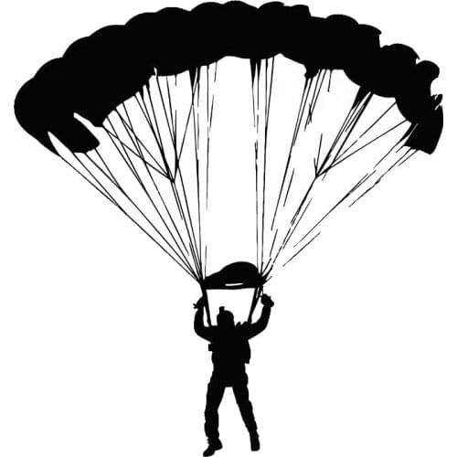 Dawasaru Stimulation Skydiving Extreme Sports Car Sticker Waterproof Decal Laptop Motorcycle Auto Accessories PVC,18cm*17cm