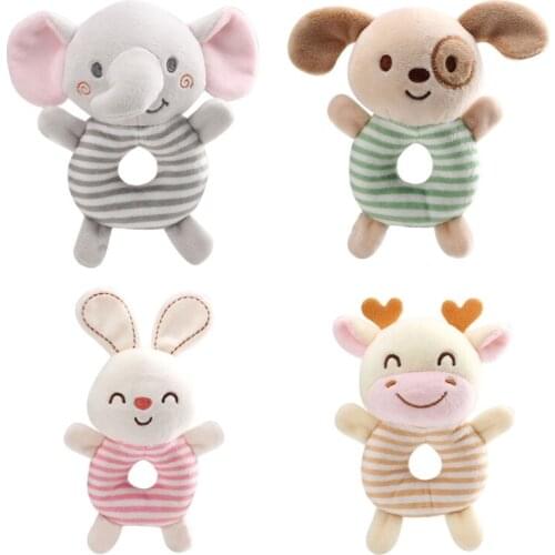 45BF Baby Bed Doll Plush Decoration with Bell Inside Interactive Toy Infant Gift