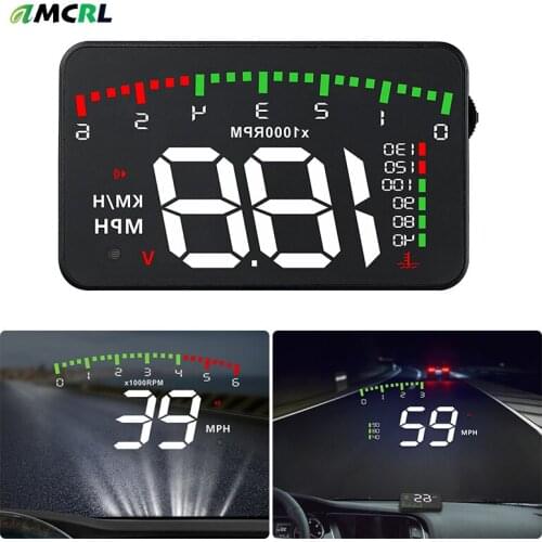 A100 3.5 A900 HUD Head-Up Display Car-Styling Overspeed Warning Windshield Projector Alarm System Universal Auto
