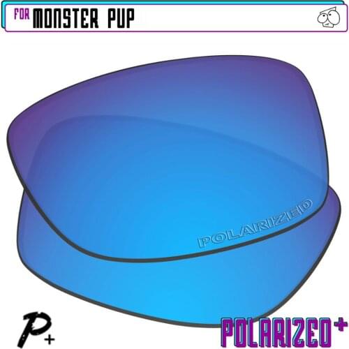 EZReplace Polarized Replacement Lenses for - Oakley Monster Pup Sunglasses - Blue P Plus