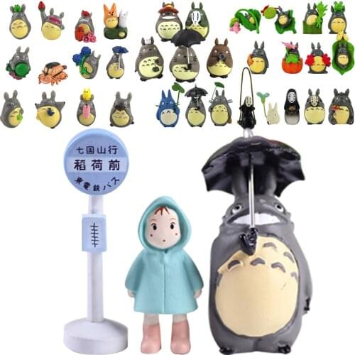 3-6-9-12 Pcs/Set My Neighbor Totoro Miyazaki Hayao Anime Miniature Action Figure Cake Decoration Model Toys Kids Gift Brinquedos