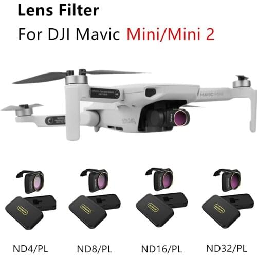 Sunnylife Lens Filters ND4/PL ND8/PL ND16/PL ND32/PL NDPL Camera Lens Filter for DJI Mavic Mini /Mini 2 Drone Accessories
