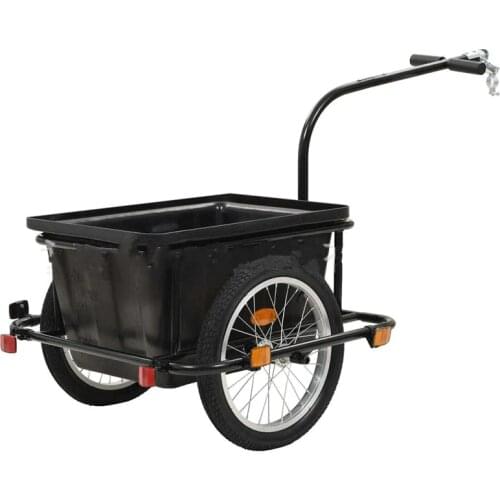Cargo Bicycle Trailer, Supermarket Trolley Shopping Cart Can Load 88 LBS, 16 Inch Inflatable Wheel Wagon