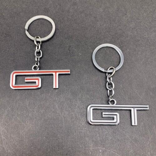 GT Logo Key Chain Key Ring Metal for Peugeot Hyundai GT BMW Ford Focus Mondeo KIA Forte Optima Picanto Stinger Sorento Renault