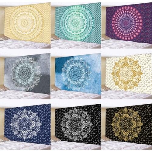 Indian Wall Hanging Tapestry Mandala Fabric Psychedelic Tapiz Wall Carpets Cloth Blanket Hippie Boho Home Decor Dorm Background