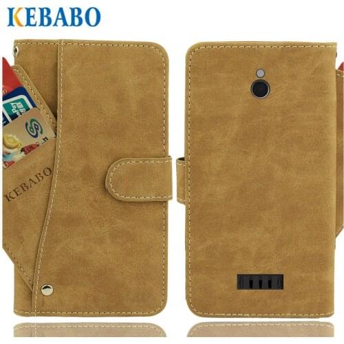 Leather Wallet SANTIN Armor Case 5" Flip Vintage Leather Front Card Slots Cases Cover Business Phone Protective Bags