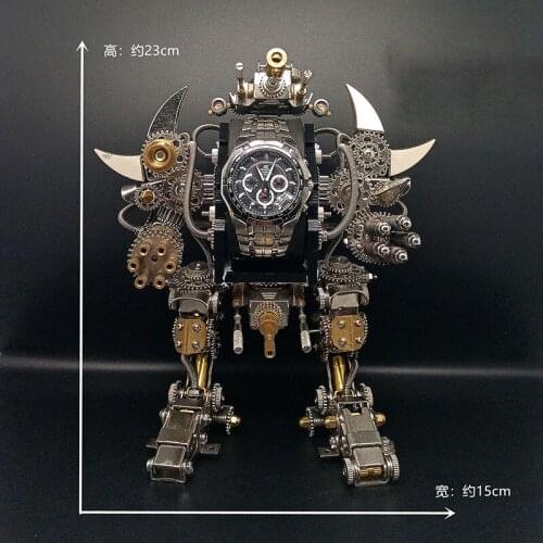 Cool ! Craftsman Watch Base Metal Building Block Screws Assembling Mecha Robot Creative Gift Decoration Model