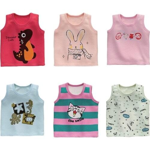 Kids Vest Children Girls Coats Cartoon Jacket Winter Autumn Baby Boys Warm Sleeveless Outerwear Coats Children Outfits