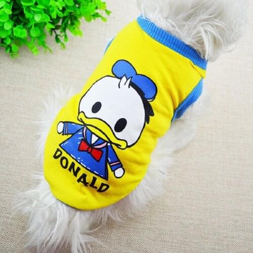 Summer Pet Dog Clothes Cotton Cartoon Vest t shirt Dog Clothing for Dogs Puppy Outfit shirt Small Pet chihuahua Clothes BE-KG002
