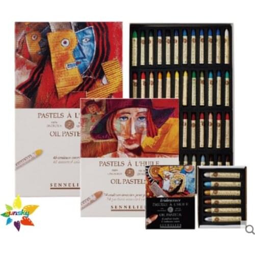 Sennelier Oil stick oil pastel Box Set 6/12/24/48/72 color Pearlescent /Standard color landscape/character series art supplies