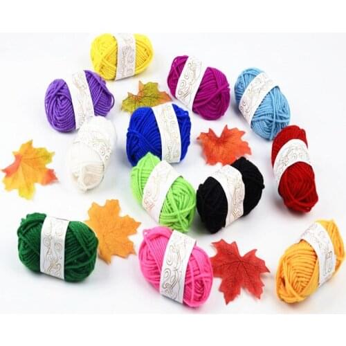 Mylb 150g/lot 12 Balls Soft Silk Fiber Wool Yarns For Student DIY Children handmade MakeDoll hair free shipping