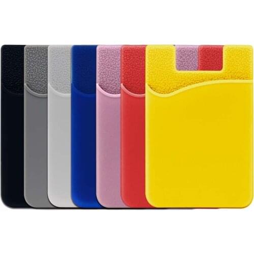 New Fashion Adhesive Sticker Back Cover Card Holder Case Pouch For Cell Phone colorful card holder Dropshipping