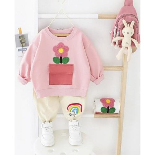 Newborn baby Girls clothes spring outfit sets casual Overalls sweater + pants suits for girl baby clothing toddler birthday sets