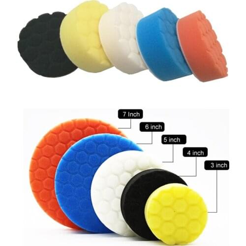 5pcs Car Polishing Sponge Waxing Pad Polisher Buffing Sponge Muti-color Kit 3' 4' 5' 7' Optional Dropshipping
