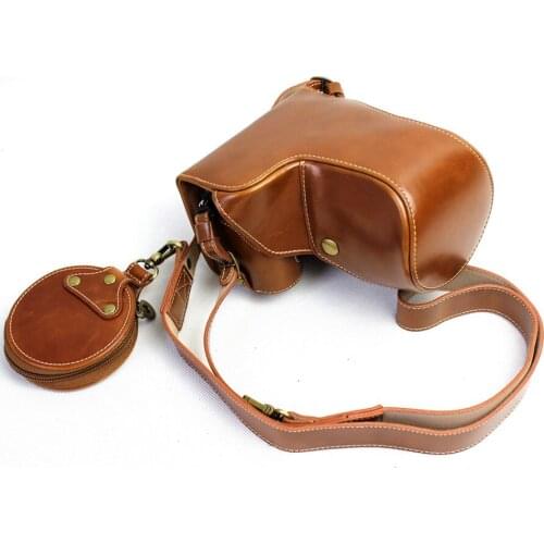 Portable PU leather case Camera Bag for SONY A6500 ILCE-6500 protective Cover pouch With Battery Opening