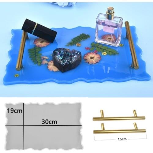 Rectangle Fruit Tray Silicone Mold Tea Tray Epoxy Resin Plate Mould Coaster Mold DIY Resin Art Crafts Jewelry Display Tools