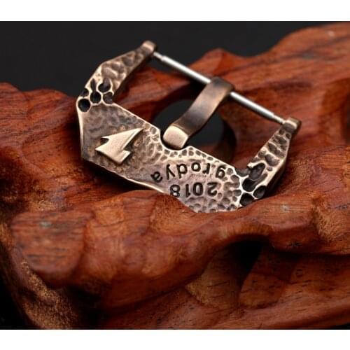 Hand-Polished Meteorite Style Buckle, 20 22 24MM Bronze Buckle, Suitable For Leather Rubber Strap Buckle