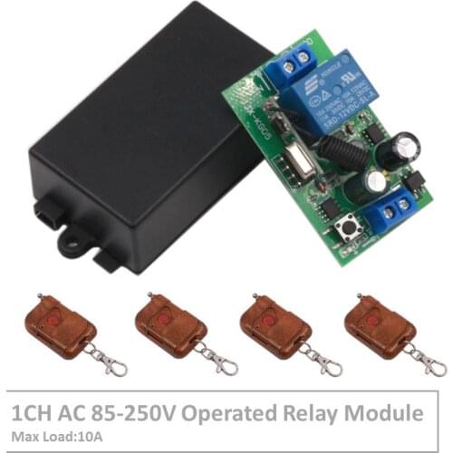 Lighting Remote Control Switch 110V 220V 433Mhz rf Switch Relay Receiver and Transmitter for Led and Bulb control On/Off