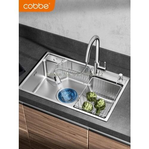 Sink Single-bath Kitchen Sink Thickened 304 Stainless Steel Sink Sink Vegetable Sink Household Sink
