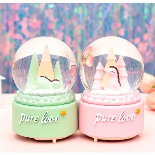 Chrismas Snowball Glass Hand Crank Musical Box Mechanical Crystal Ball Snow Globe Music Boxes Birthday Gift For Friend II50YYH