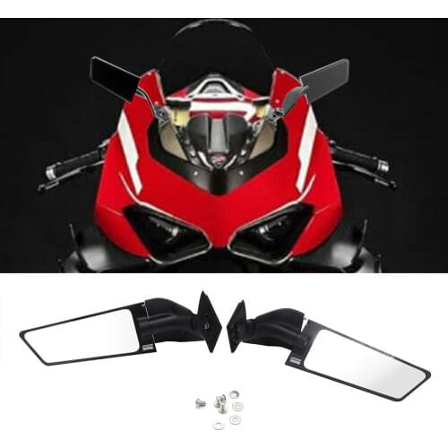 Semspeed Modified Motorcycle 2PCS Rearview Mirrors Wind Wing Adjustable Rotating Side Mirrors For Ducati Panigale 969 959 899