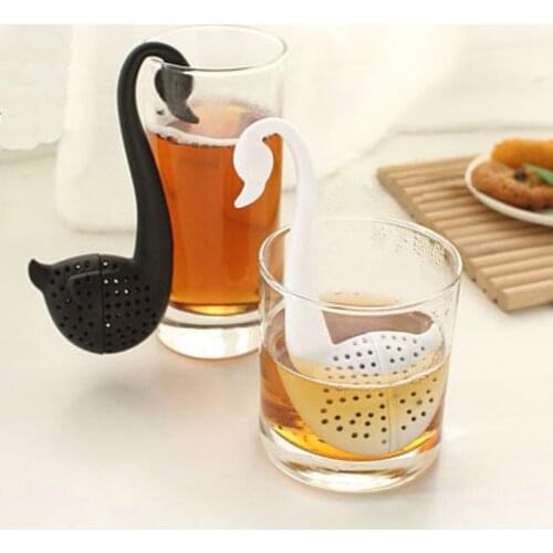 Cute Plastic Swan Shape Tea Infuser Reusable Portable Elegant Swan Tea Strainers Teaware Bar Tool Kitchen Accessories Home Decor