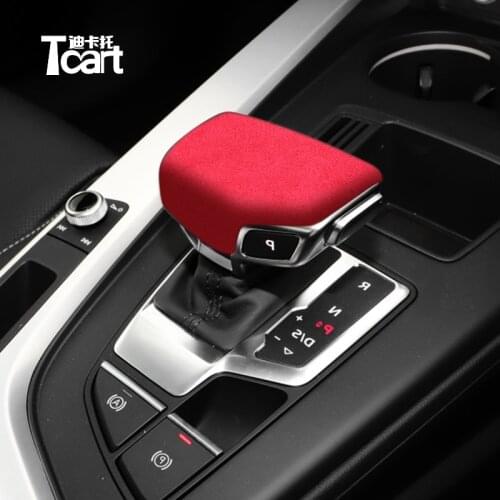 Alcantara Suede Accessories For audi A4 B9 8W S4 Q7 4M Q5 FY A5 Wrapping ABS Gear Shifter Cover Protector Trims Decor 2017 2020